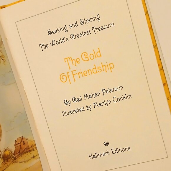 Vintage 1974 Hallmark Hardcover Book, The Gold Of Friendship GUC - Picture 5 of 6